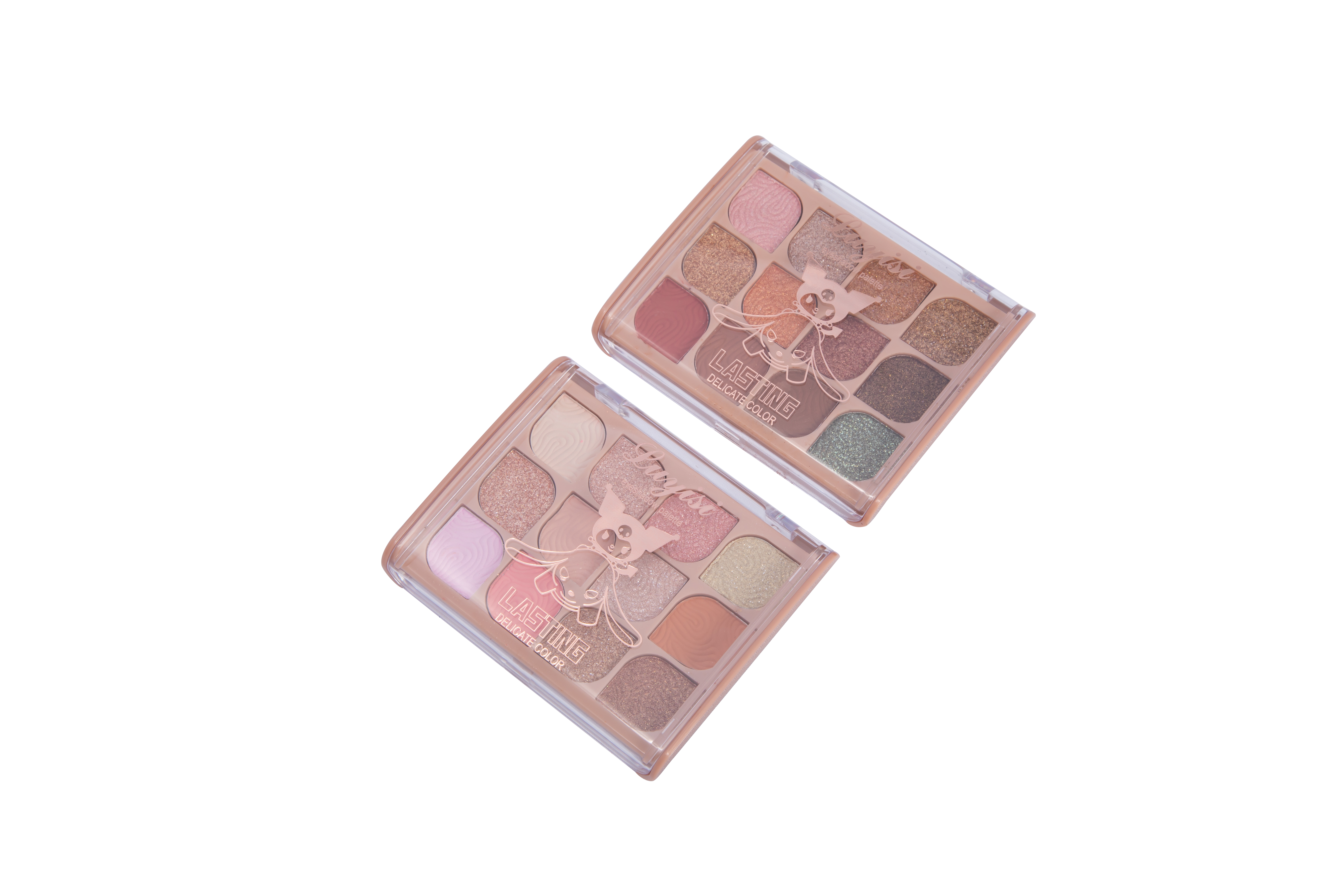 New 12-color KULUOMI Plastic Box eyeshadow delicate and easy color two sets of color fashion Eyeshadow makeup Specification drawing