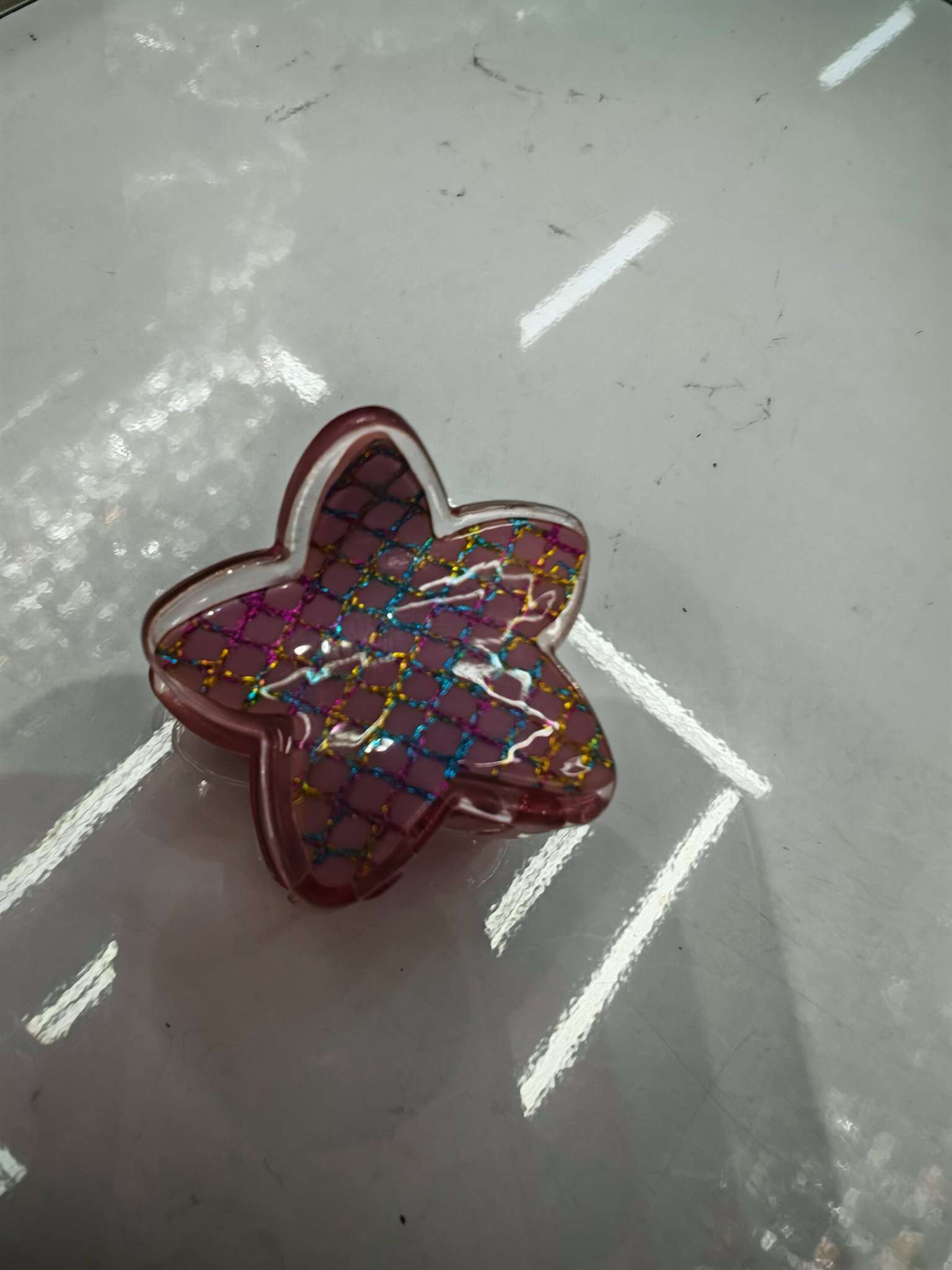 可爱时尚五角星网格抓夹产品图