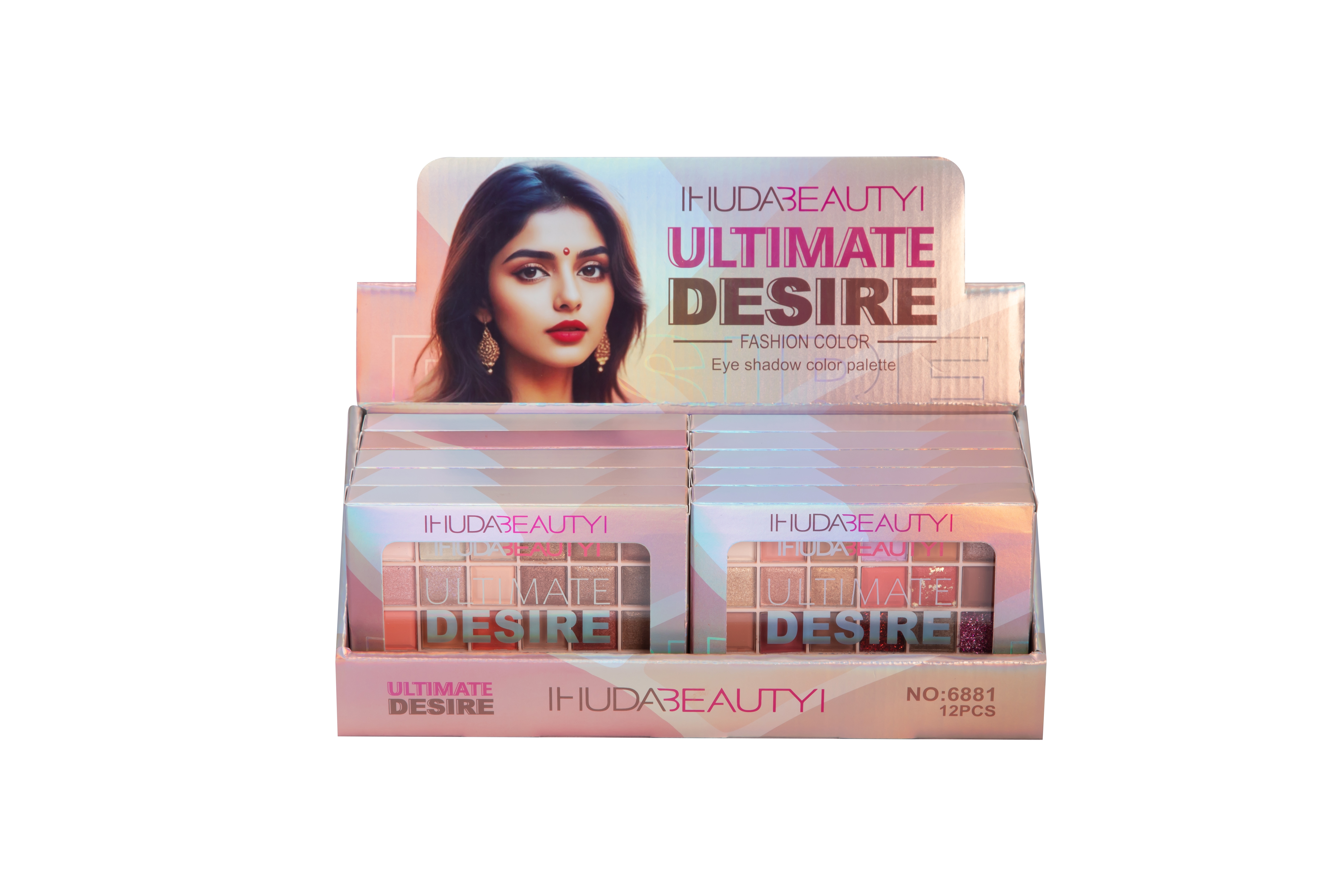 New 24 color plastic box eyeshadow 2 groups of color eyeshadow tray delicate easy color two groups of color fashion makeup cosmetics full figure