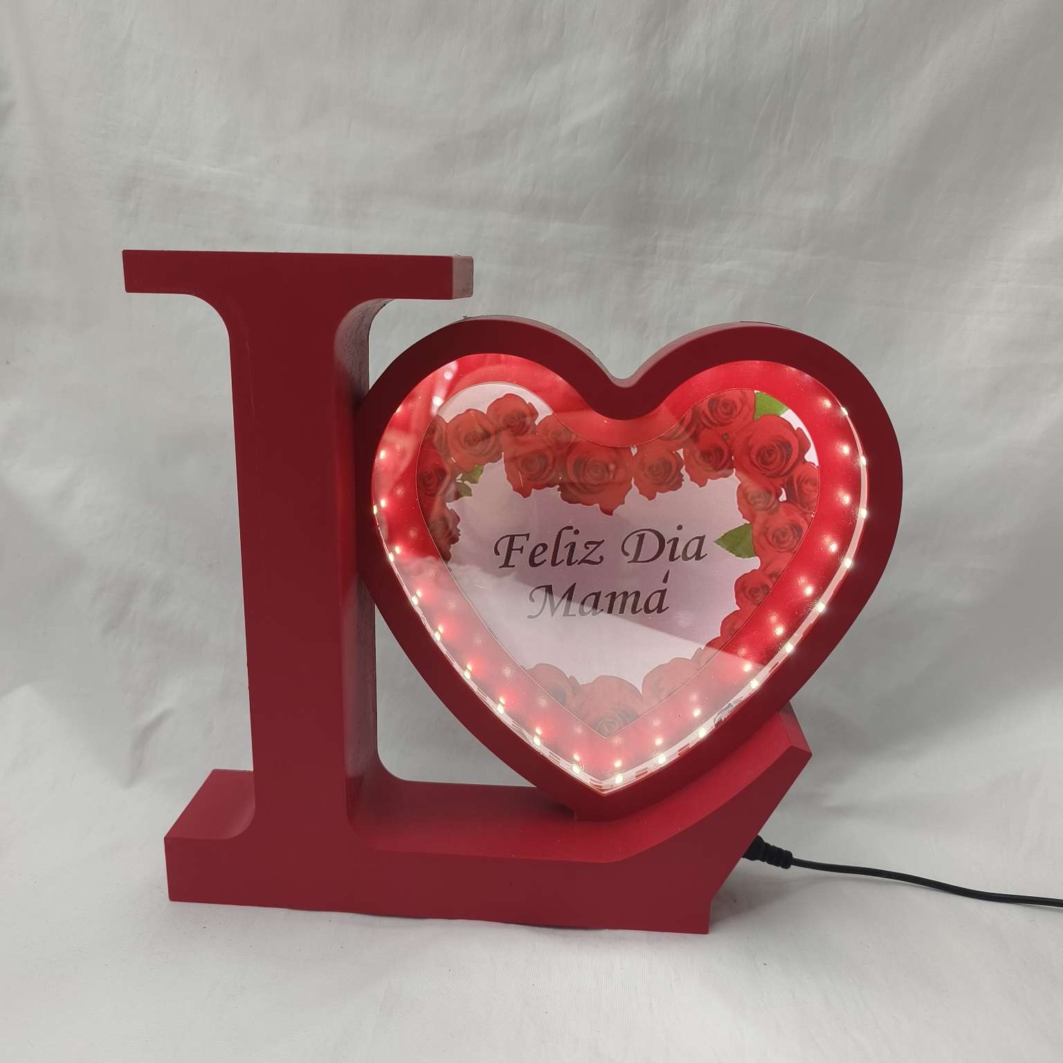 母亲节工艺品   带灯相框  插电相框 台灯相框摆件