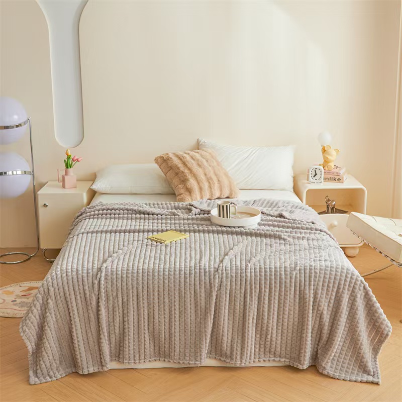 Junbao Printing and Dyeing wide drawstrip blankets are available for wholesale in large quantities for foreign trade export Specification image