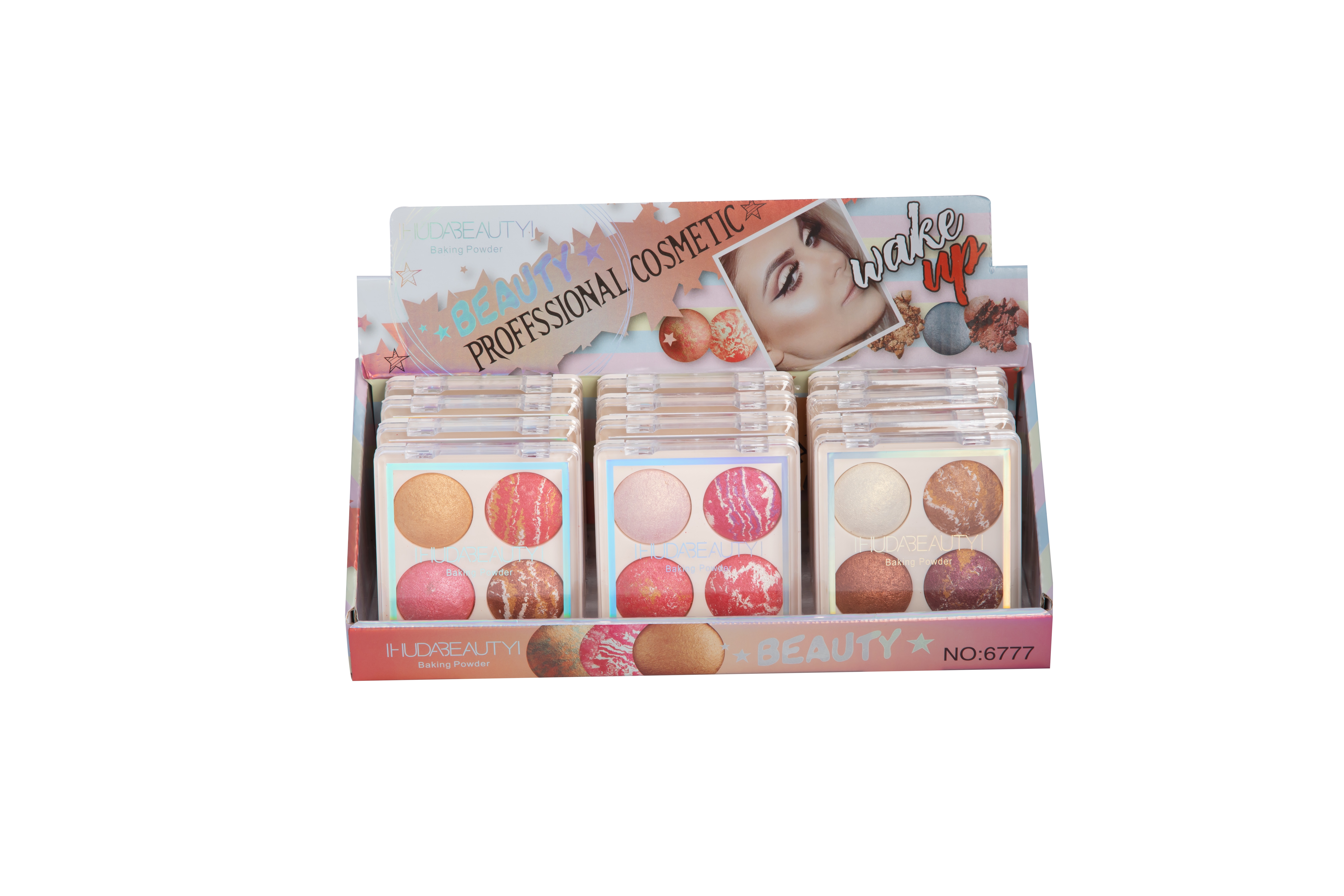 New multi-color plastic box eyeshadow blush highlight earth color natural daily delicate full figure