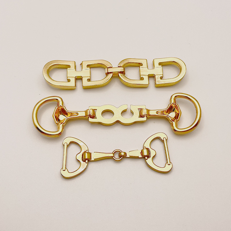 装饰扣金属女鞋双D马衔扣对扣马蹄扣链接扣包包五金配件