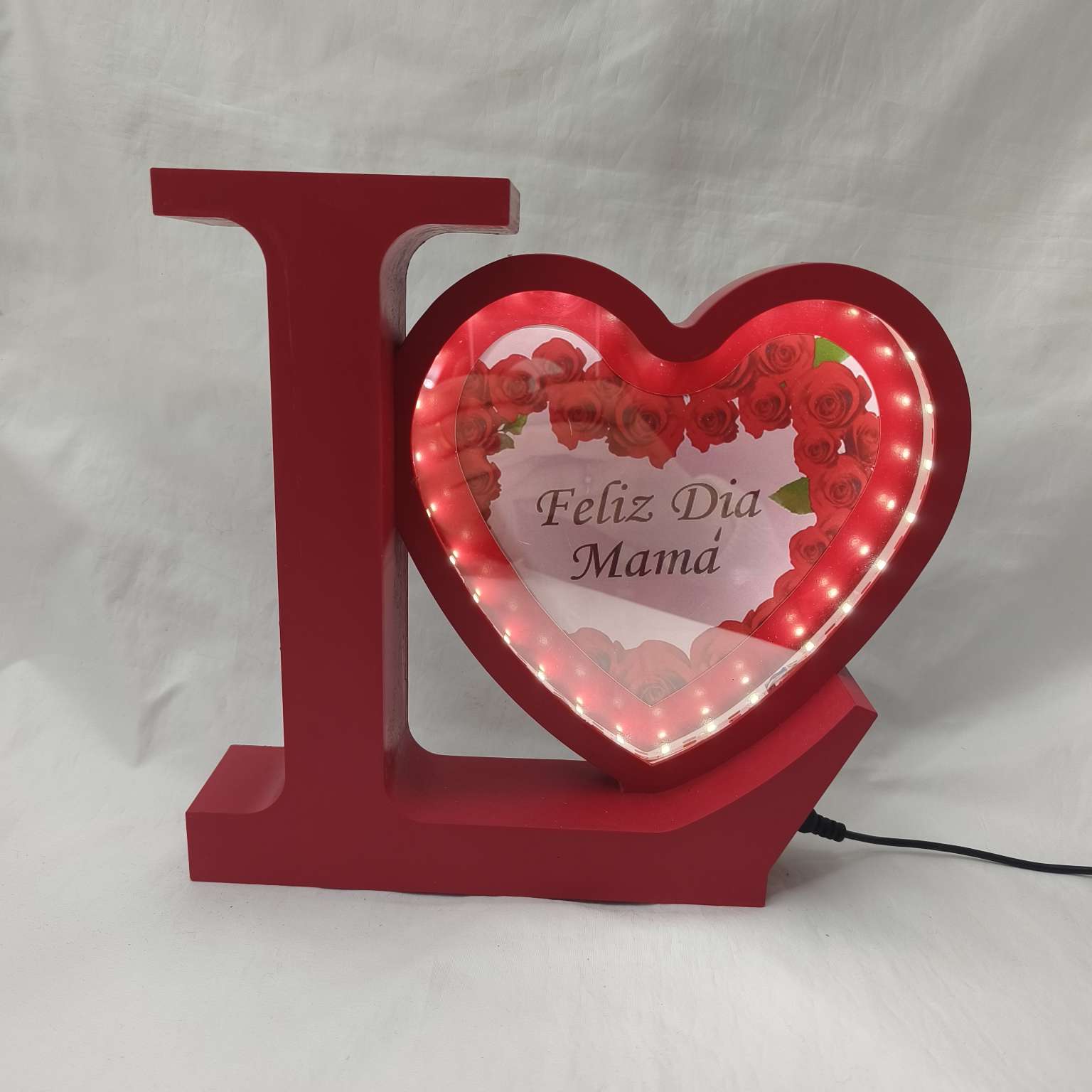 Mother's Day handicrafts, photo frames with lights, plug-in photo frames, table lamps, photo frames and ornaments details Picture