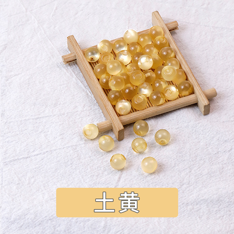 National Trend - Wholesale and retail of cheongsam button, jade small round button, resin edge hole round beads and loose beads, factory direct sales and customization Item Picture
