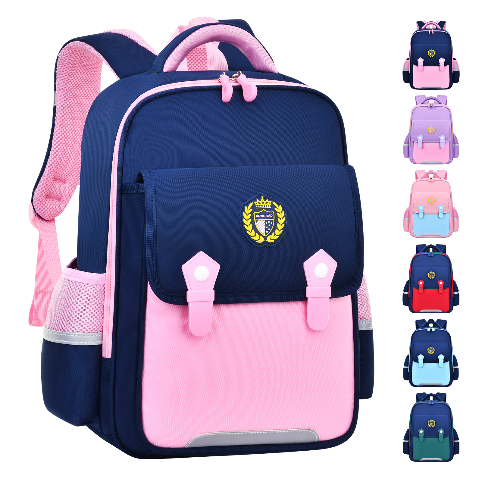British minimalist style color-blocking fashionable and trendy schoolbag, special back-protecting schoolbag for classroom stress relief, lightweight and large-capacity waterproof, tear-resistant and wear-resistant schoolbag, dual-purpose student schoolbag for outdoor travel