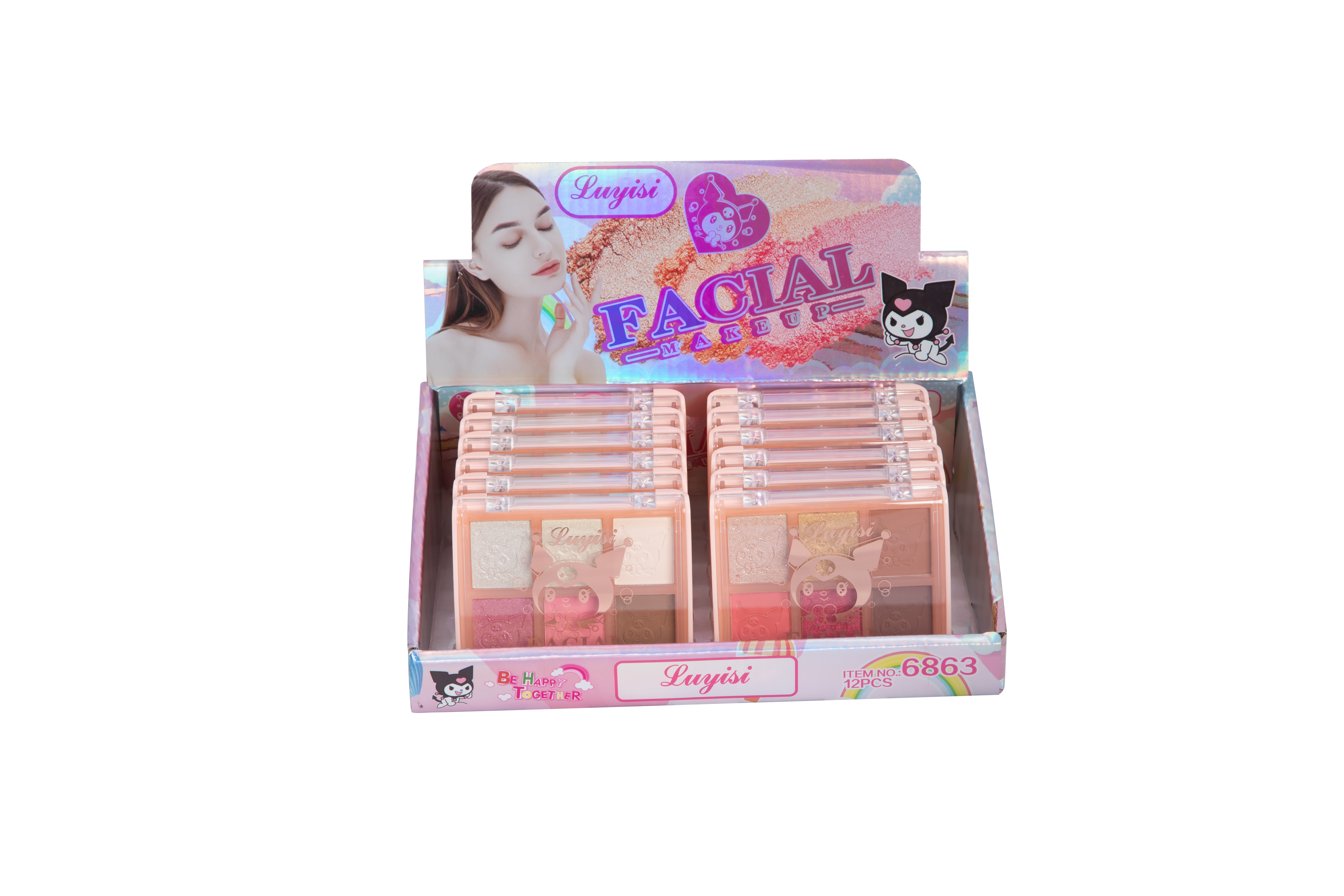 The new earth color high light eyeshadow natural exquisite natural makeup essential powder fine and natural, eye shadow high light blush one disc cosmetics makeup full figure