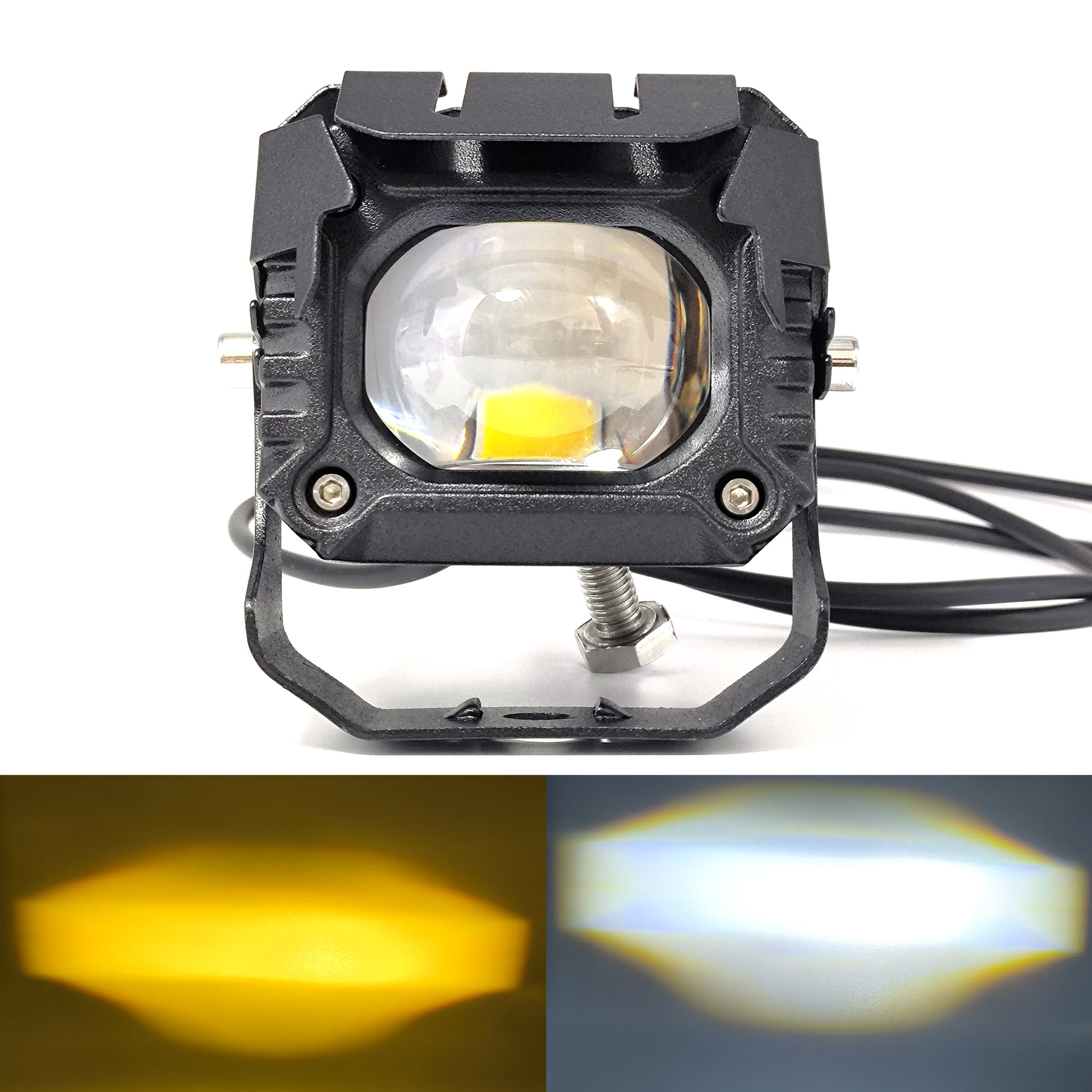 Motorcycle steel gun LED spotlights waterproof headlights near and far light 12-60V truck car general purpose Specification drawing