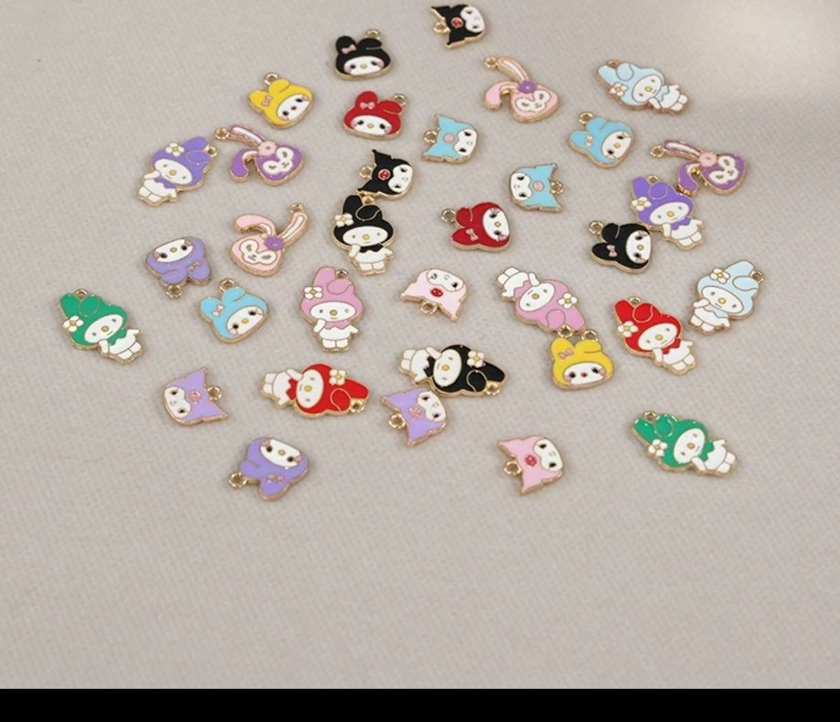 DIY饰品配件套装 锌合金画油，卡通图片，手工制作DIY饰品材料包 创意手工配件奶油胶diy