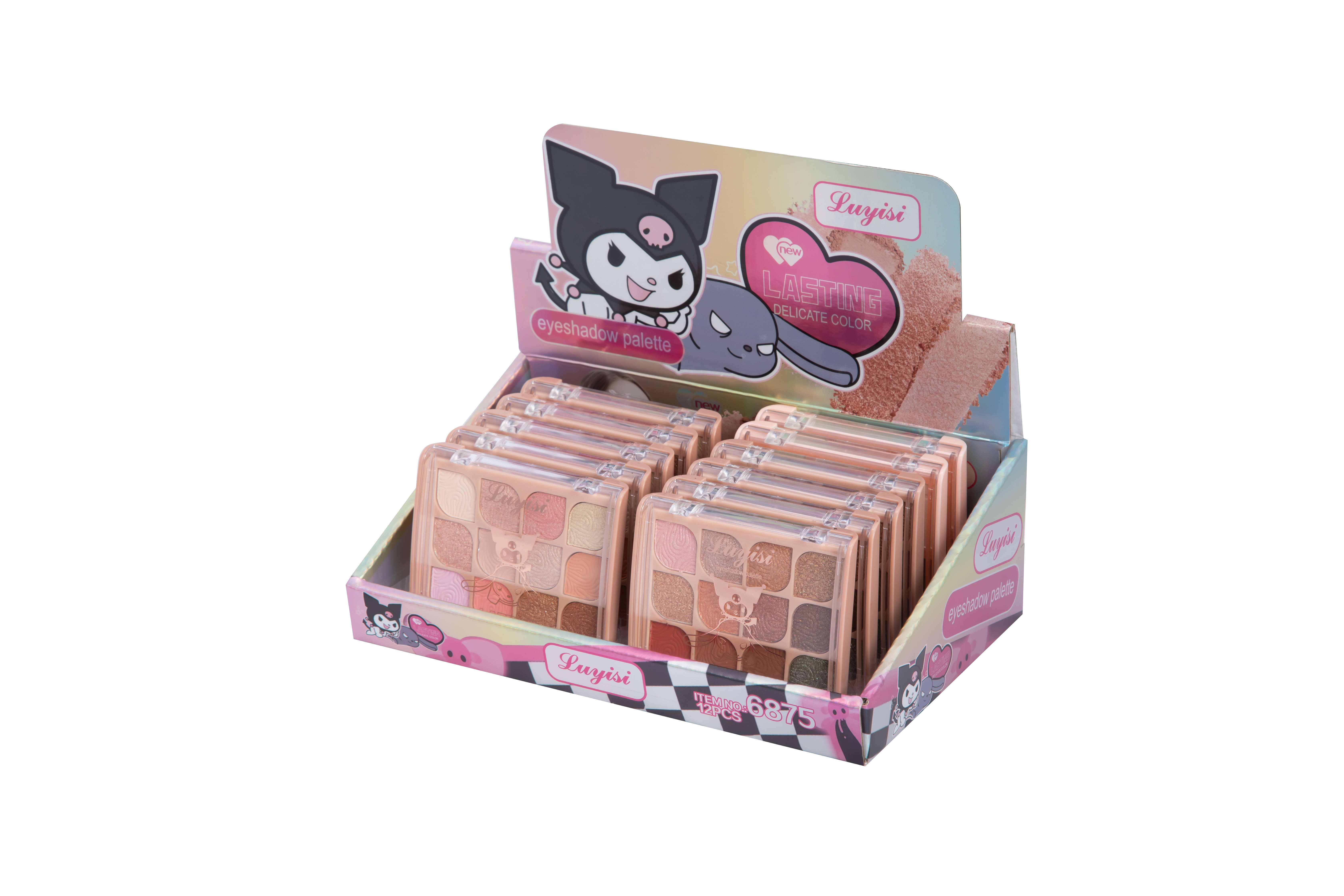 New 12-color KULUOMI Plastic Box eyeshadow delicate and easy color two sets of color fashion Eyeshadow makeup details Picture