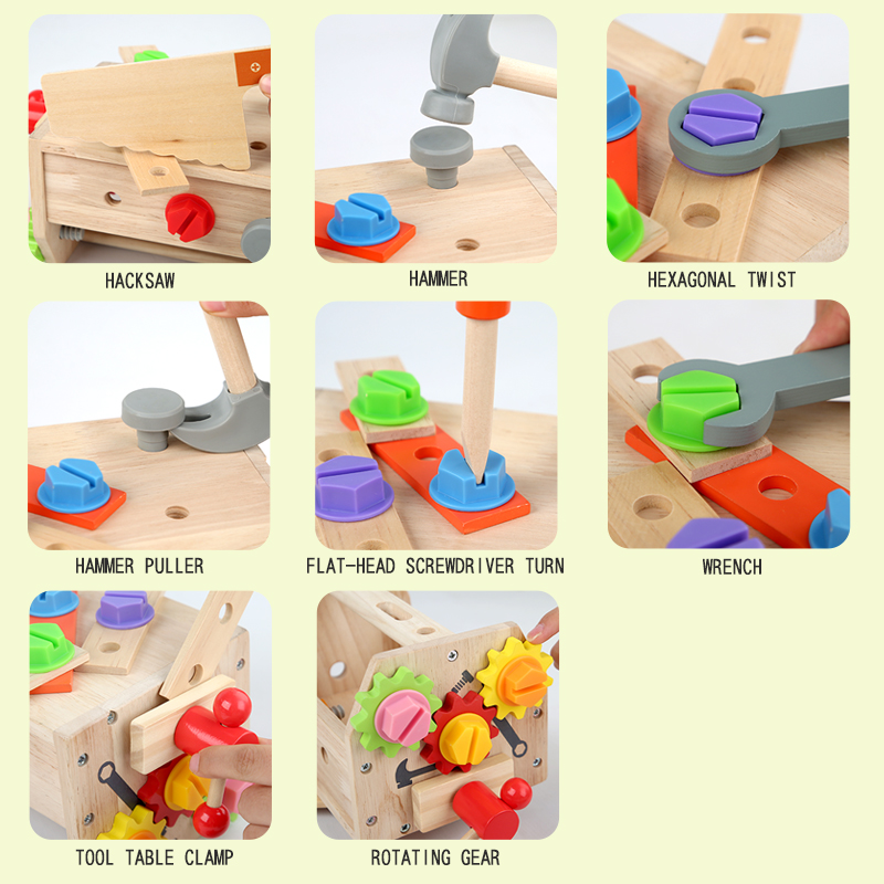 Early childhood education toolbox simulation disassembly maintenance screw nut workbench educational toy Item Picture