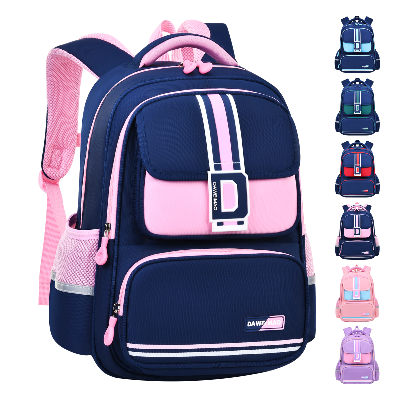 Lightweight and large-capacity, British-style student schoolbag, simple and fashionable color-blocking letter printed backpack, a must-have item for campus trends, combining fashion and functionality, with waterproof design and multi-functional compartments
