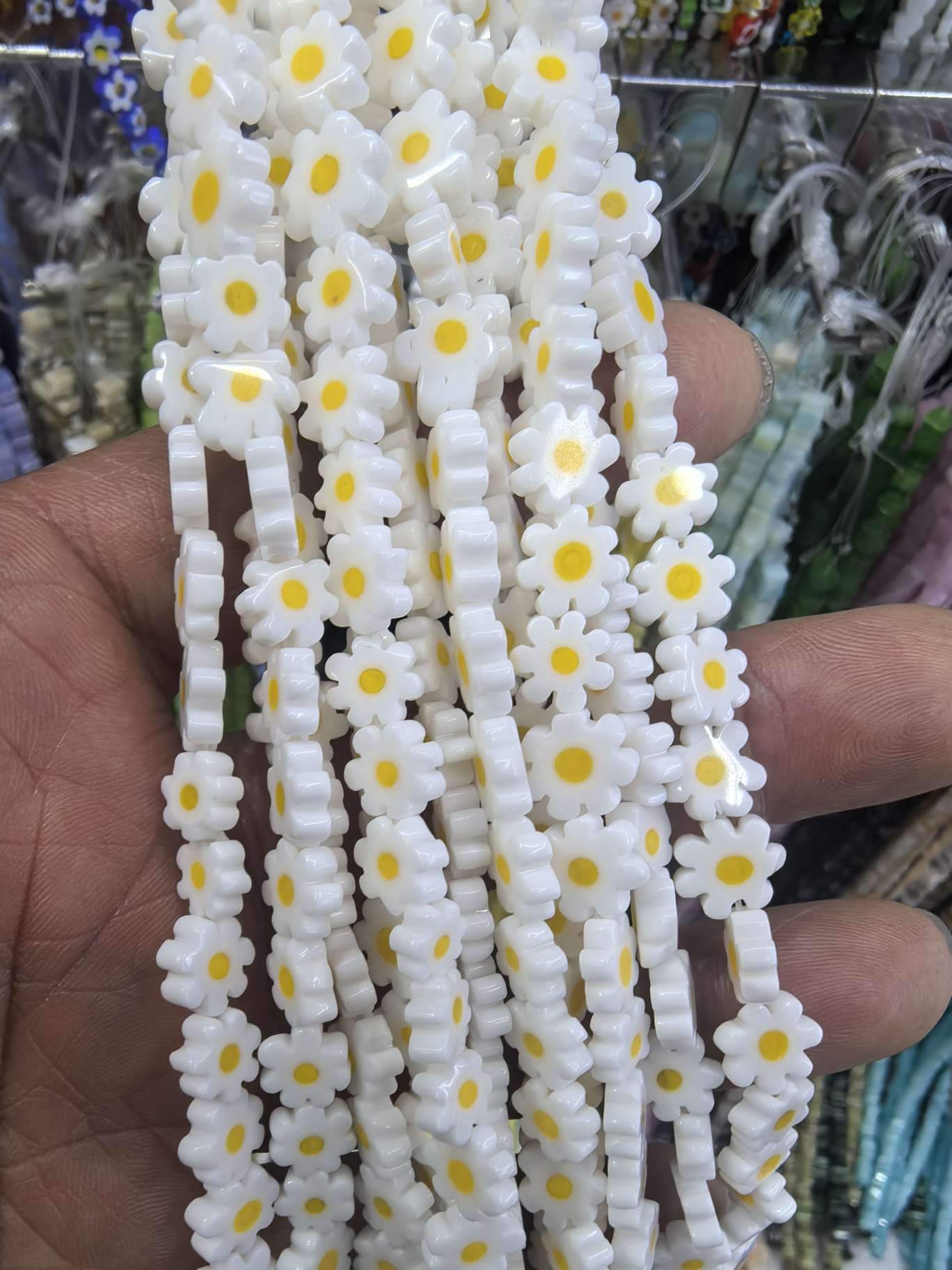 千花琉璃8mm梅花小菊花饰品配件批发