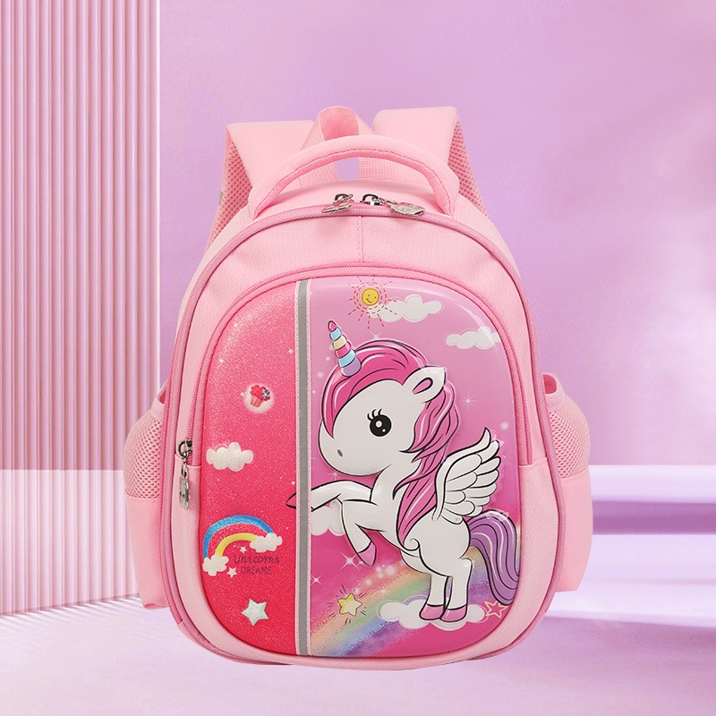 Big-tailed cat unicorn rainbow colorful cute and fun children's schoolbag, large-capacity lightweight waterproof and anti-hook thread schoolbag, astronaut innocent and cute fashionable and trendy backpack