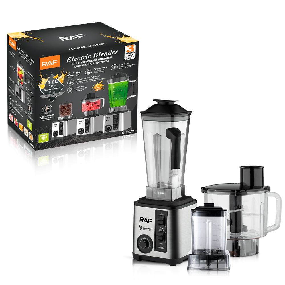 RAF European Standard cross-border multi-functional three-in-one juicer, household high-power food processor, juicer, grinder, 3L details Picture