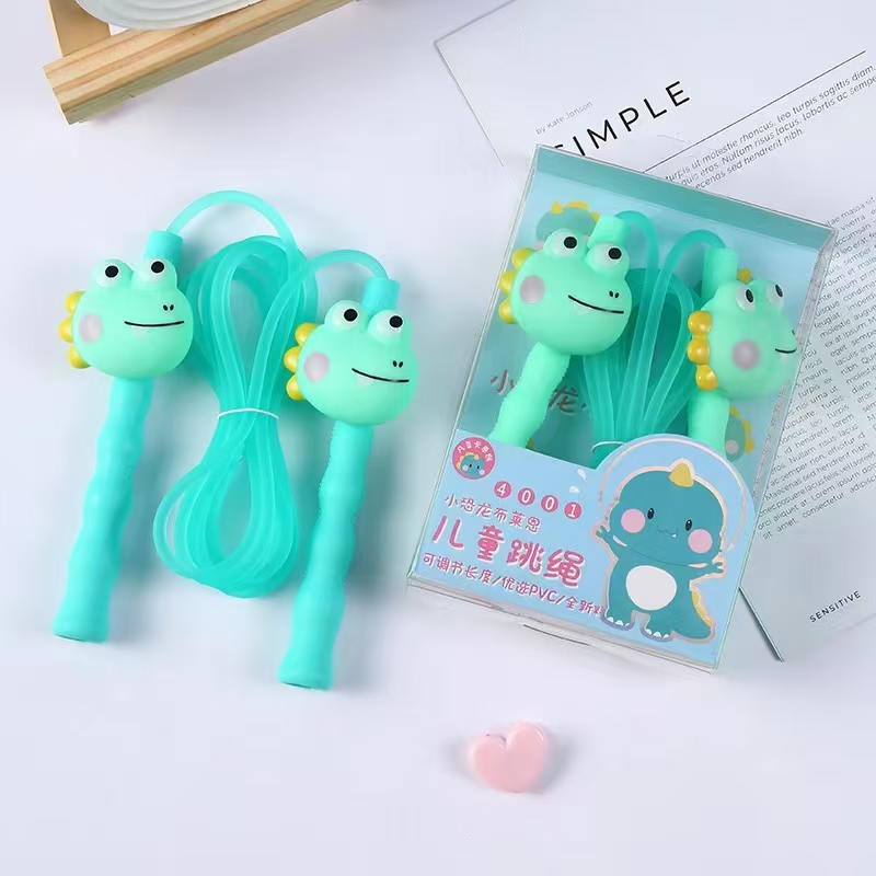 Fandouka stationery, creative and cute cartoon head little dinosaur Brian, children's skipping rope, sports and fitness products, skipping rope, children's outdoor details Picture