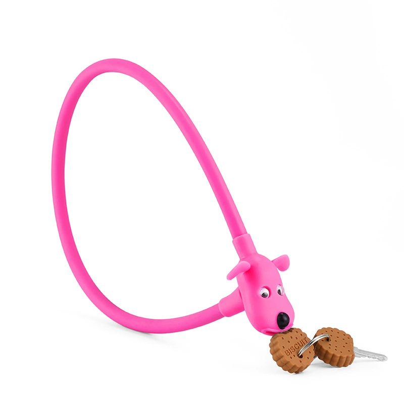BG-6212 Bicycle Lock, Cookie Puppy, Silicone lock, Mountain Road Bike, circular steel cable lock, Portable color key, anti-theft lock pic 11