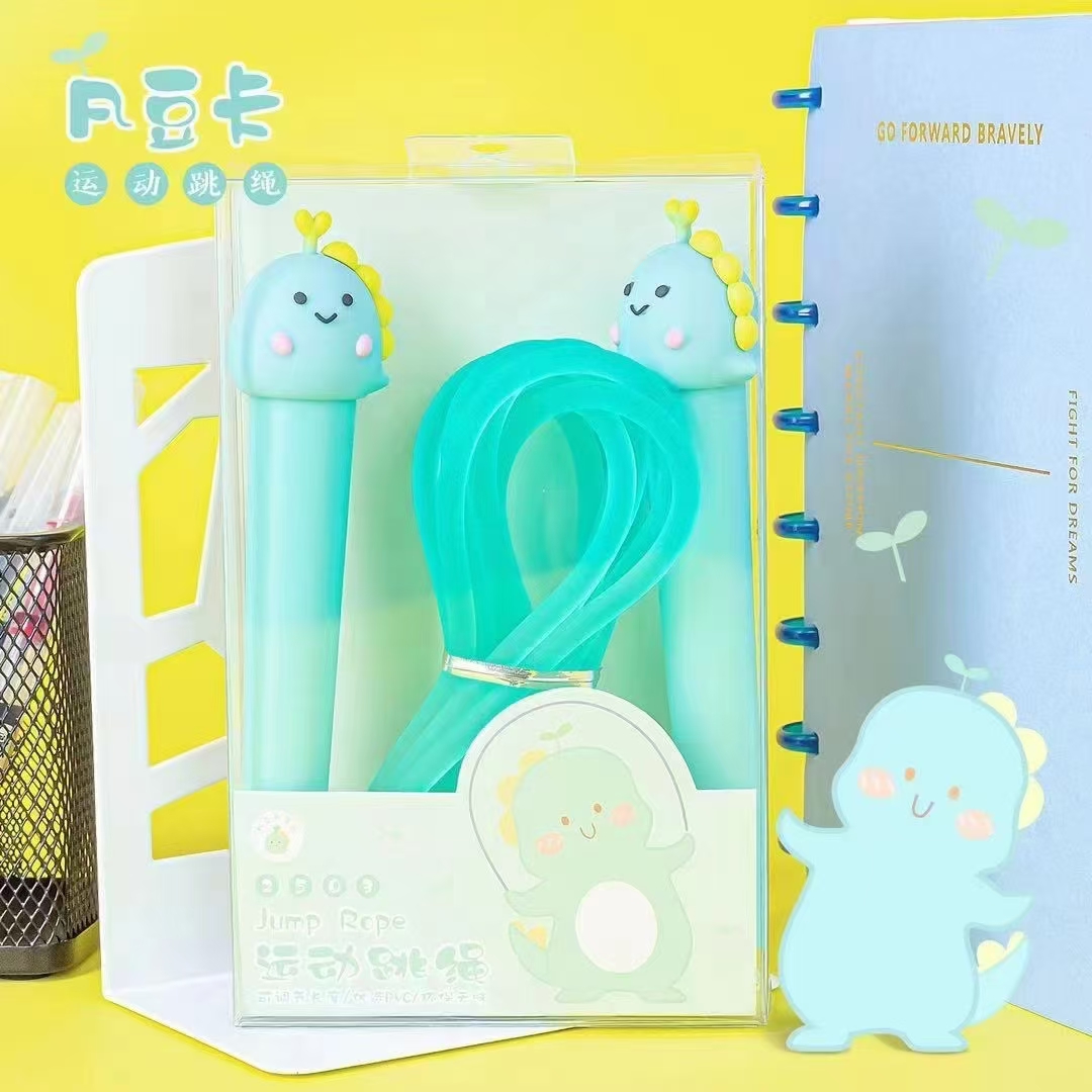 Fan Douka Stationery Creative Cute Cartoon Head Small Dinosaur Sports Jump Rope Sports Goods Fitness Products Jump Rope Children Outdoor Item Picture