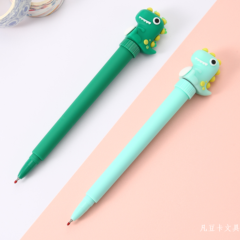 Where Bean Card Creative Little Dinosaur Decompression Turn Neutral Pen Smooth Writing Manufacturers Wholesale Creative Stationery Giant Can Write Neutral Pen details Picture