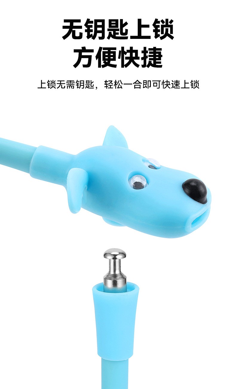 BG-6212 Bicycle Lock, Cookie Puppy, Silicone lock, Mountain Road Bike, circular steel cable lock, Portable color key, anti-theft lock pic 4