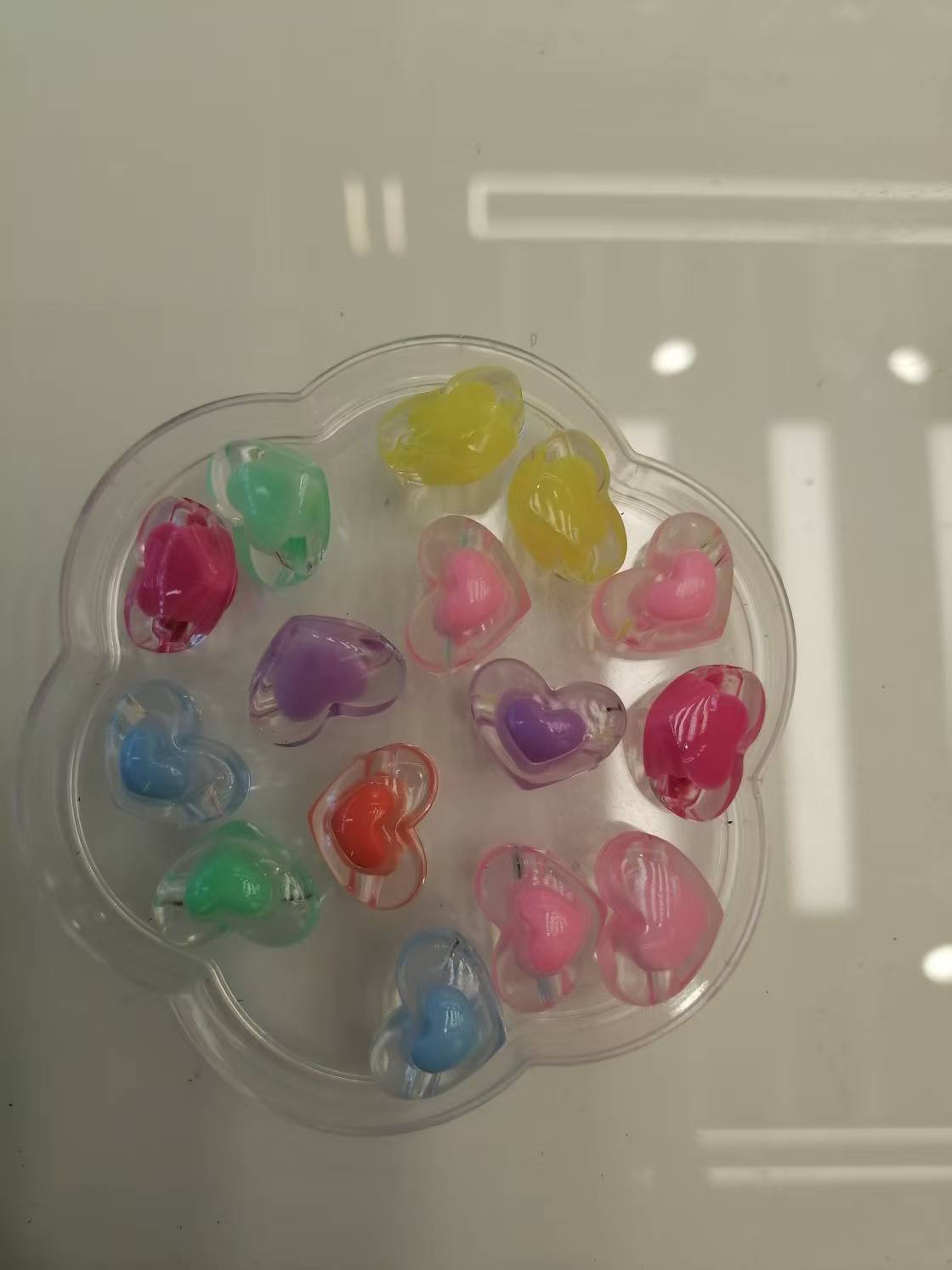 الحرز المصنوعة من الخرز المصنوع من الخرز المزخرفة بشفافية (DYY) Item Picture