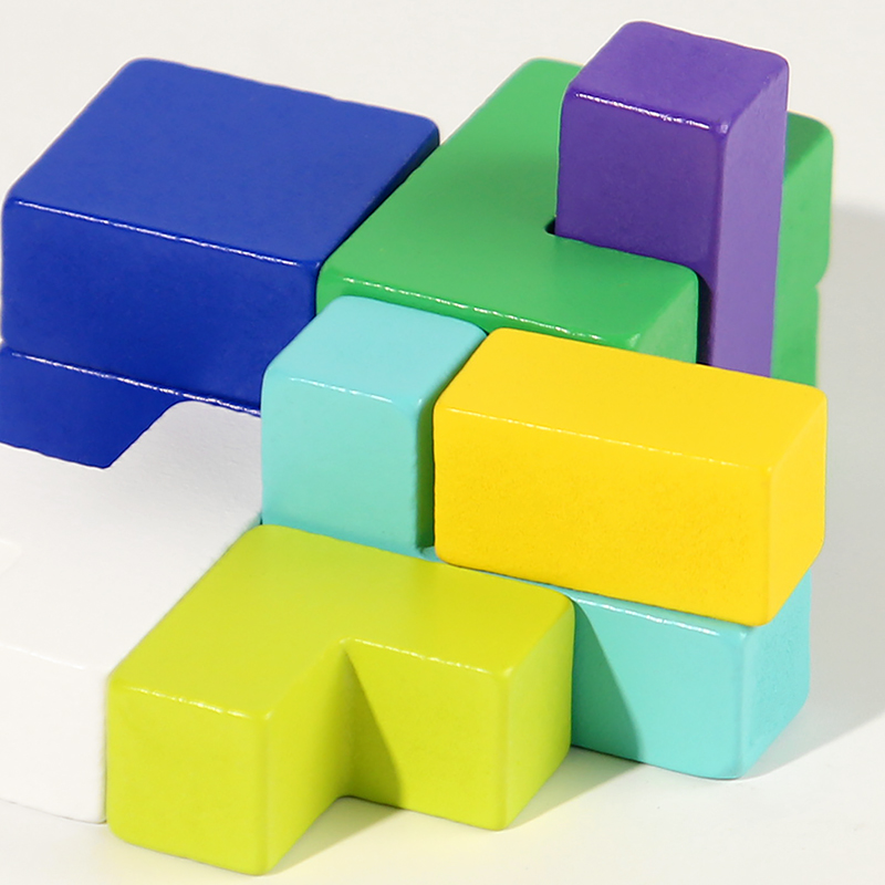 CE CPC Export Certificate Children's 3D stereo Tetris big building blocks parent-child interactive puzzle toy beech thickened Item Picture