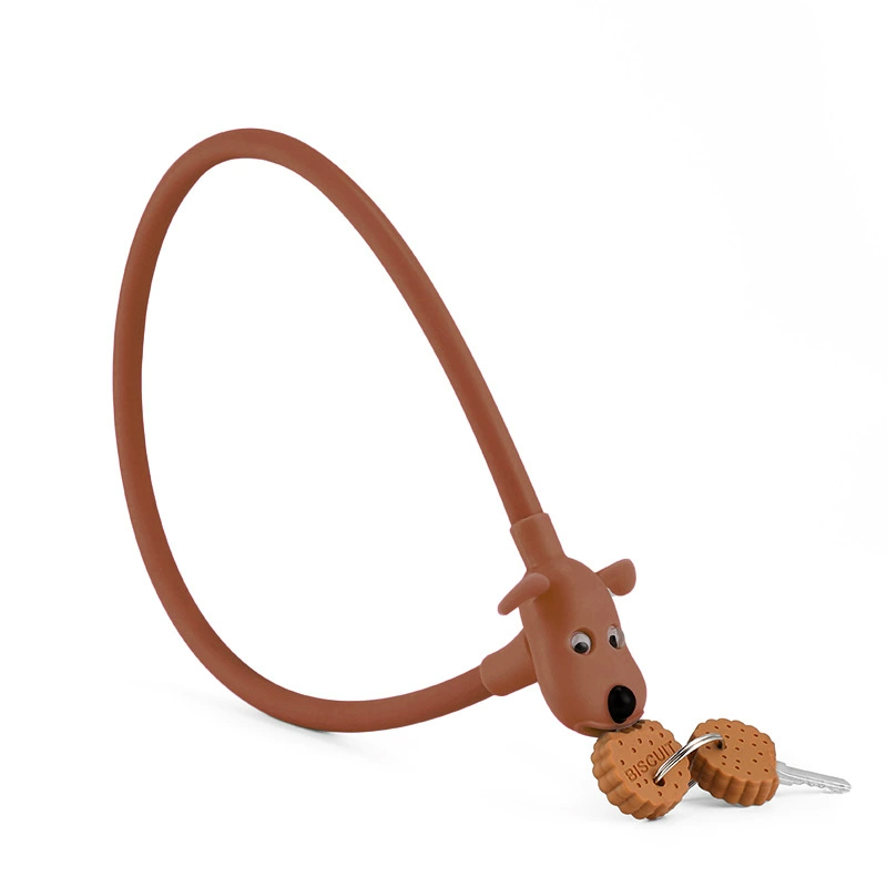 BG-6212 Bicycle Lock, Cookie Puppy, Silicone lock, Mountain Road Bike, circular steel cable lock, Portable color key, anti-theft lock pic 13