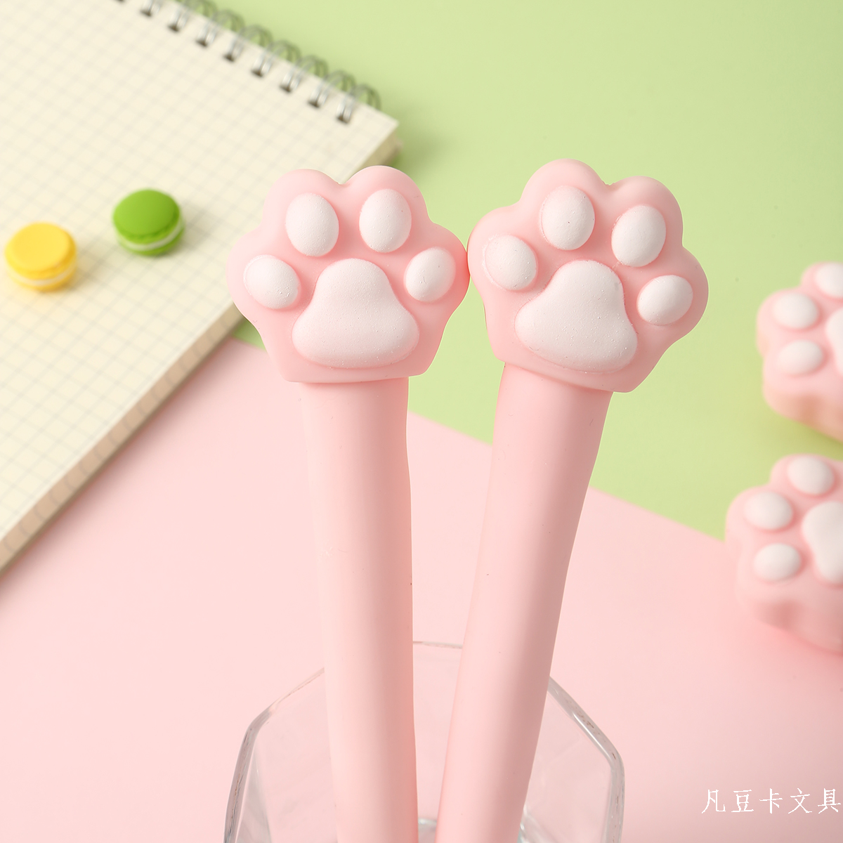 Fan Dou Card Creative Cat Claw Qq Happy Decompression Pen Neutral Pen Smooth Writing Manufacturers Wholesale Creative Stationery Giant Can Write Neutral Pen details Picture