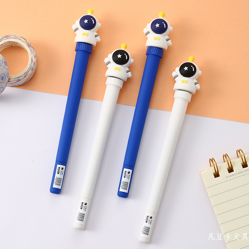 Fan Douka Stationery Creative Astronaut Decompression Spin Neutral Pen Smooth Writing Manufacturers Wholesale Creative Stationery Giant Write Neutral Pen