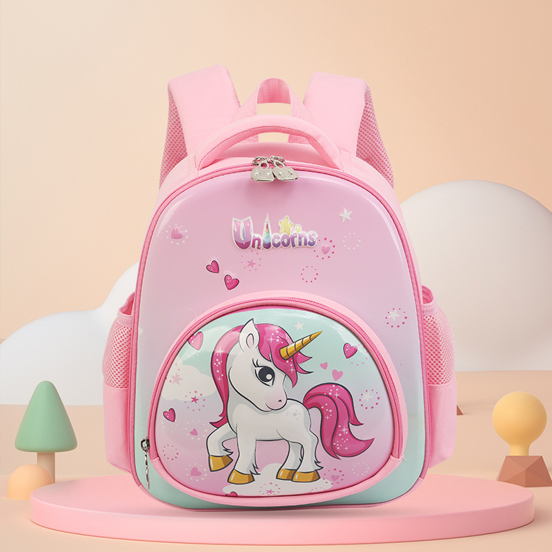 Big Tail Cat Unicorn Fun Kindergarten Large-capacity Layered Schoolbag, Colorful Unicorn Anti-hook Thread Waterproof and Wear-resistant Children's Backpack, Lightweight and breathable back-protecting and pressure-reducing Schoolbag for Kindergartens, Unicorn-themed backpack