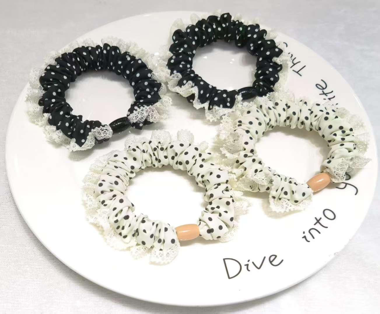 国潮系列时尚百搭个性流行小资精致006盒装花边小肠圈