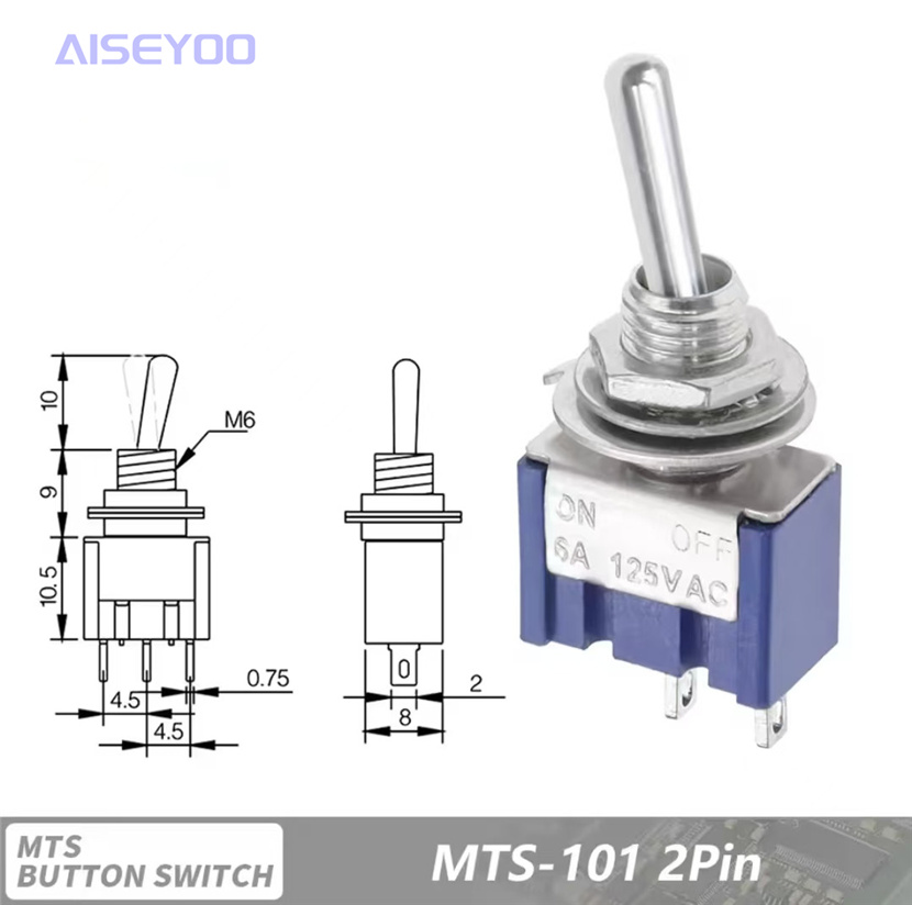钮子摇臂开关MTS-102/103/202/203/302/303/402/403两三档3/6/9脚 银点摇臂拨动开关详情8