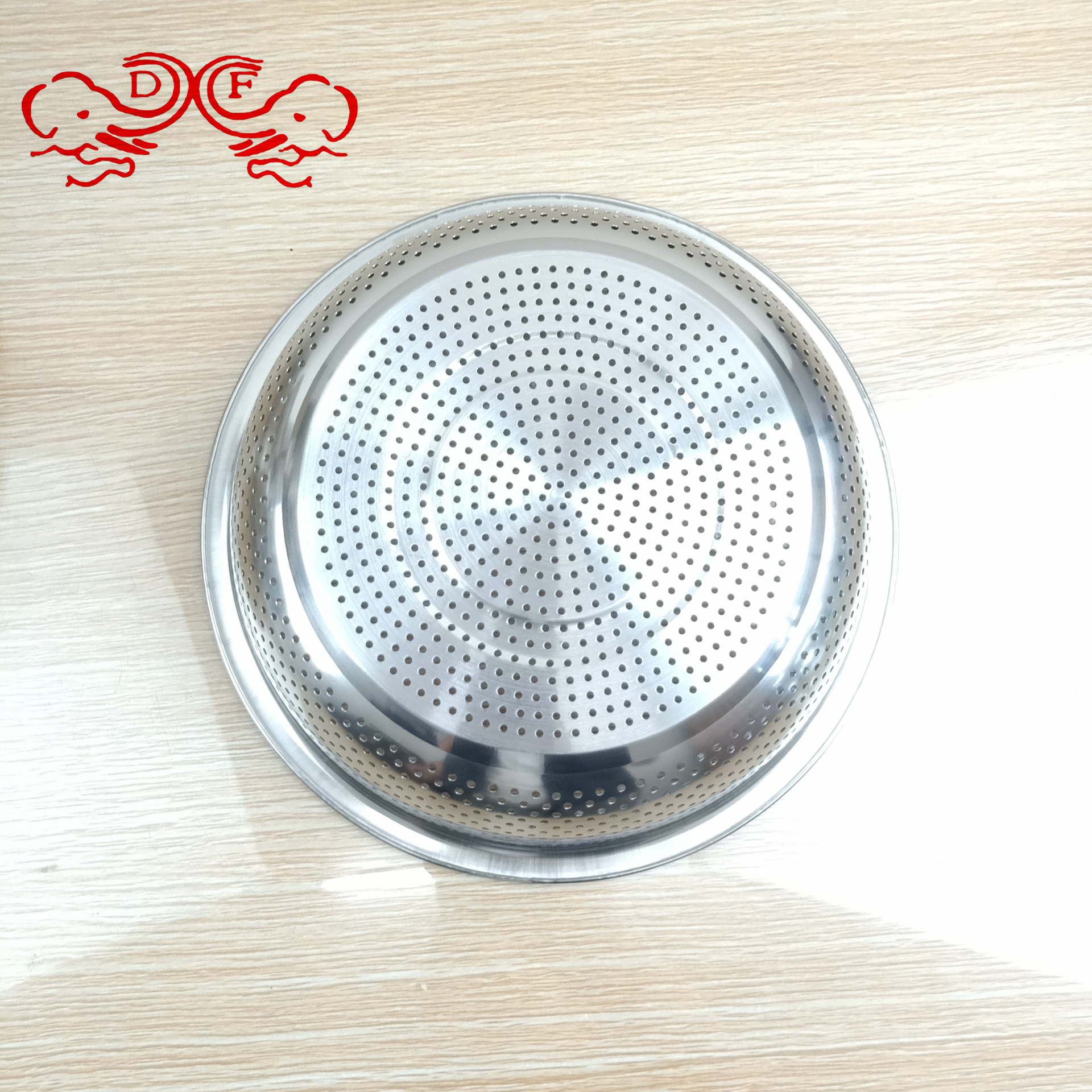 DF99100 stainless steel tank basin, draining basin, thickened household kitchen vegetable washing and draining basket, leaky basin, soup basin, stainless steel DF TRADINGHOUSE details Picture