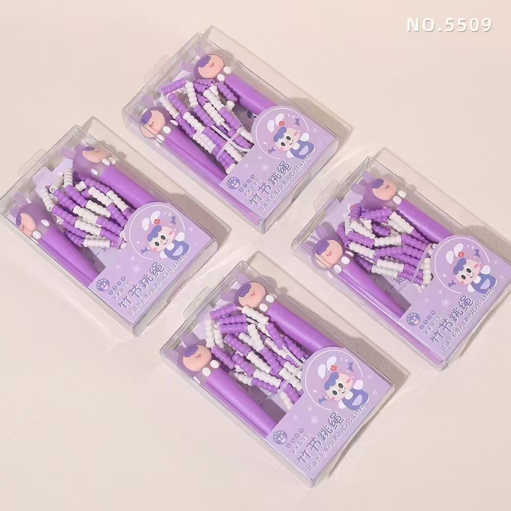 Fandouka stationery, creative and cute cartoon head, Dai Dai Rabbit baby, bamboo joint skipping rope, sports goods, fitness goods, skipping rope, children's outdoor details Picture