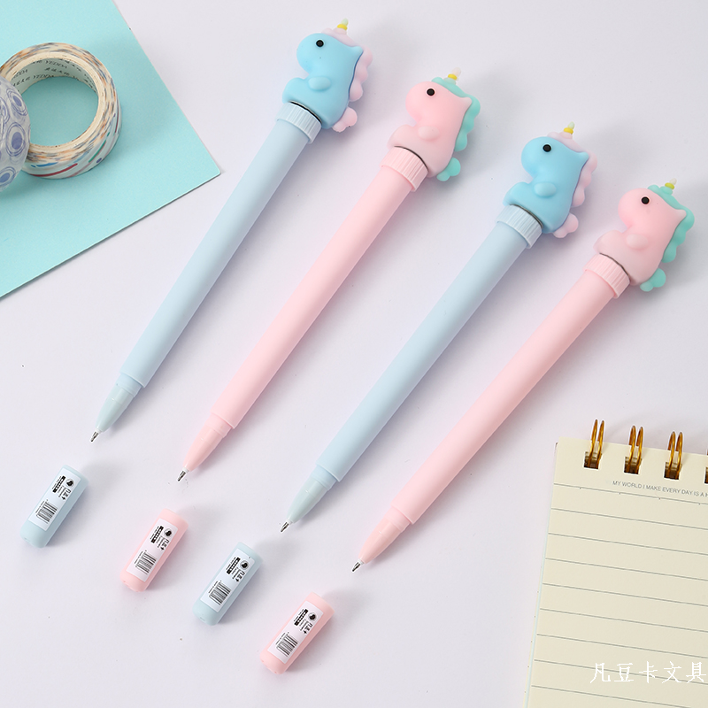 Fan Dou Card Stationery Creative One-Wildebeest Decompression Turn Neutral Pen Smooth Writing Manufacturers Wholesale Creative Stationery Giant Can Write Neutral Pen details Picture