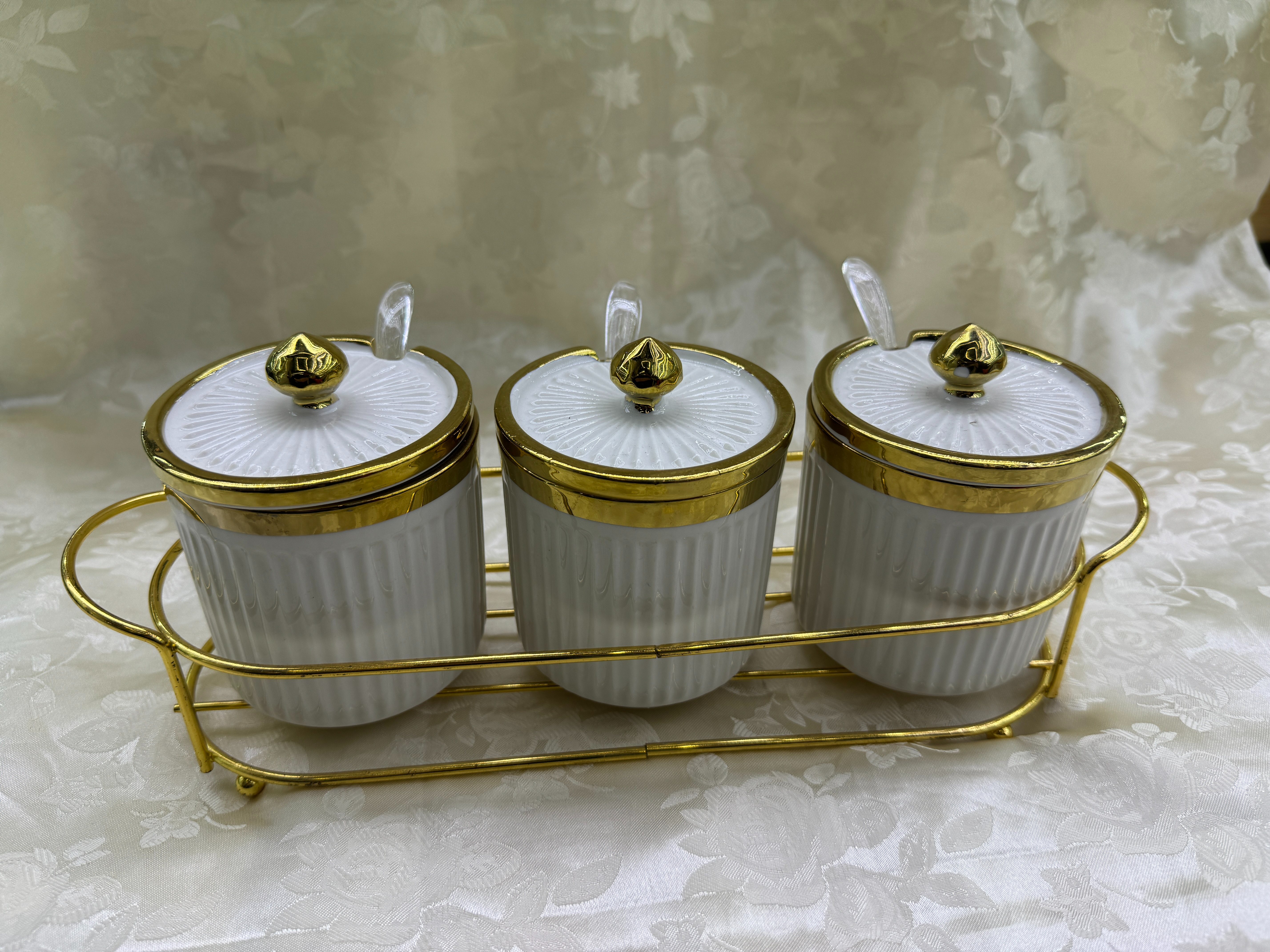 佛伦斯品牌 厨房用品类别 型号 H303系列  陶瓷 调味罐 厨房用品 卫生整洁 3PC 套装  陶瓷厨房用品详情1