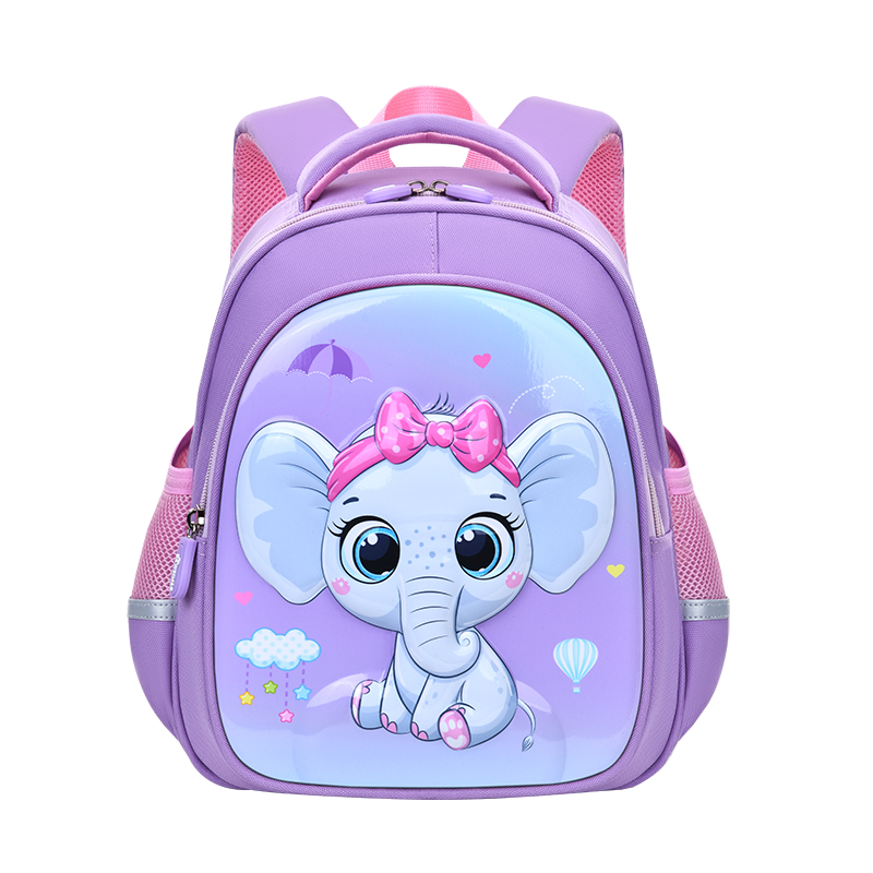 大尾貓大象宇航員系列時(shí)尚潮流萌趣雙肩包，大容量分層輕便防水防勾絲耐磨書包，戶外旅行幼兒園多用雙肩包詳情3