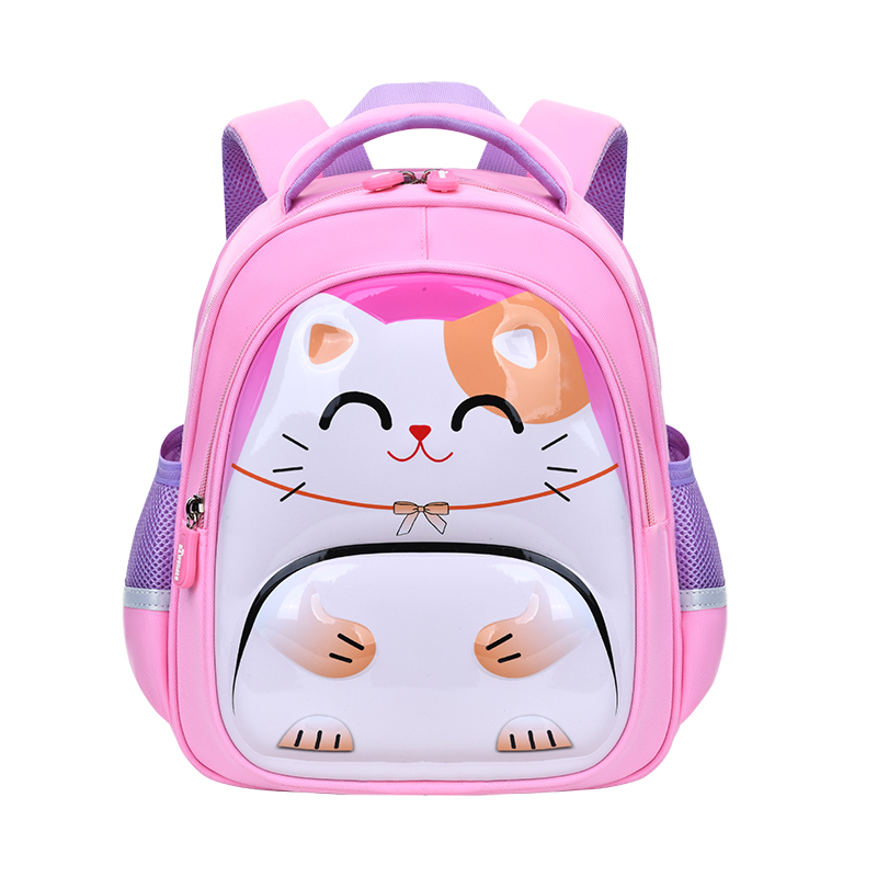 大尾猫彩色卡通宝宝上幼儿园书包小朋友小号男孩女孩儿童背包，轻便防水耐磨可爱萌趣幼儿园双肩包