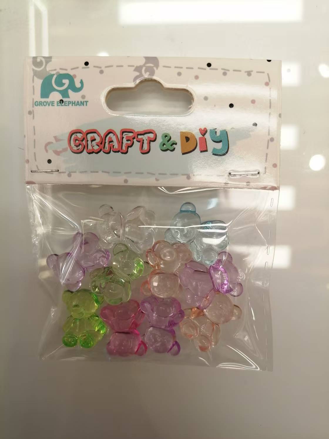 Jungle Elephant DIY transparent scattered beads handcrafted children's diy beaded material bracelet necklace accessory Item Picture