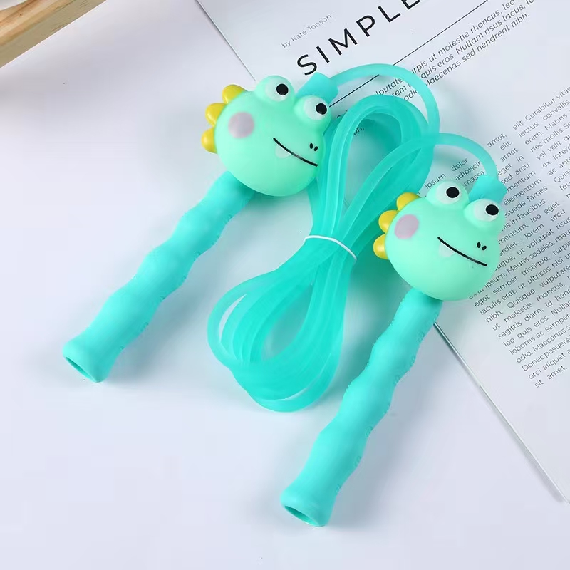 Fandouka stationery, creative and cute cartoon head little dinosaur Brian, children's skipping rope, sports and fitness products, skipping rope, children's outdoor Specification image
