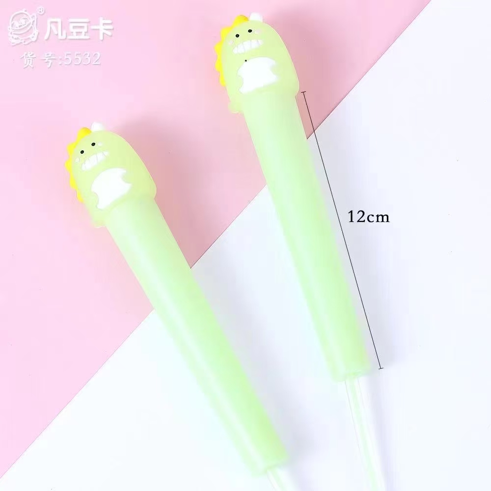 Fan Dou Card Stationery Creative Cute Cartoon Head Glow-In-The Dark Dinosaur Sports Jump Rope Sports Goods Fitness Products Jump Rope Children Outdoor Specification drawing