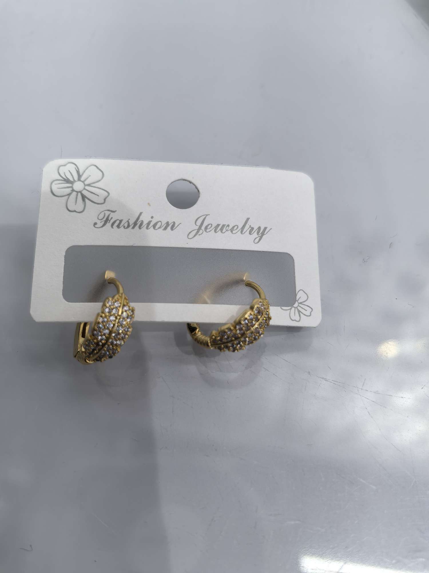 金色镶石耳钉 高级感饰品 简约耳饰 独特羽毛耳环 时尚潮流女士首饰