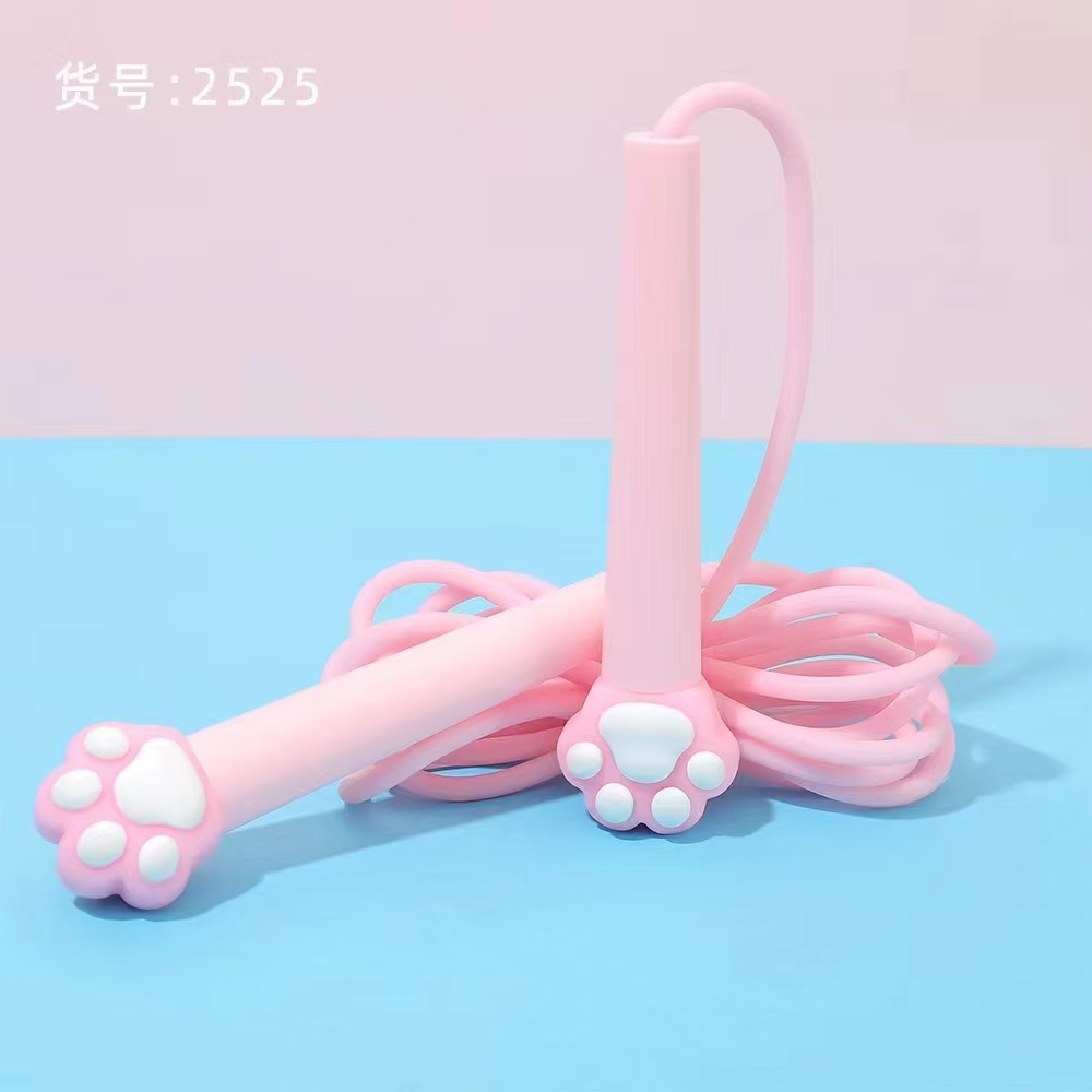 Fan Bean Card Stationery Creative Cute Cartoon Head Cat Claw Sports Jump Rope Sports Goods Fitness Products Jump Rope Children Outdoor Item Picture