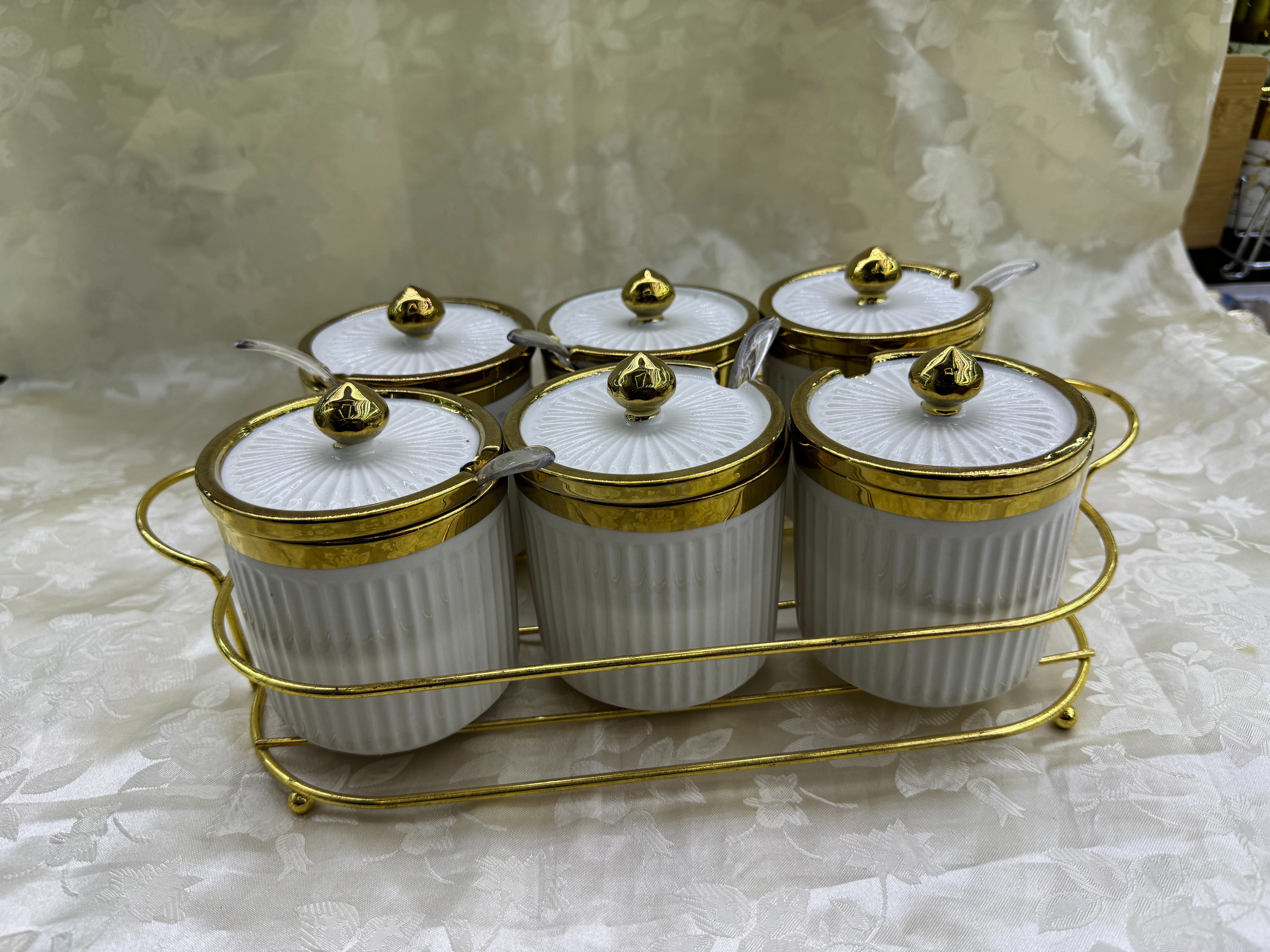 佛伦斯品牌  厨房类别  型号H303系列  陶瓷 调味罐 厨房用品 卫生整洁 3PC 套装  陶瓷厨房用品细节图