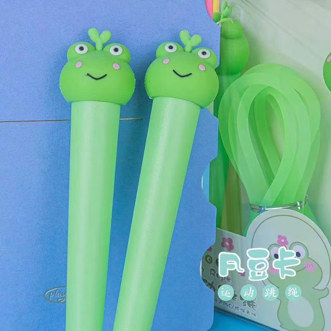 Fan Douka Stationery Creative Cute Cartoon Frog Sports Jump Rope Sports Goods Fitness Products Jump Rope Children Outdoor Application Scenario