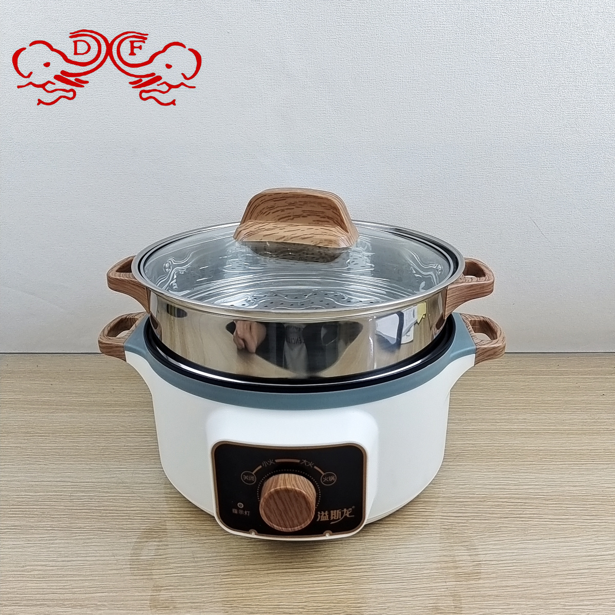 DF68872 Electric cooking pot, household multi-functional noodle cooking small electric pot, electric stir-frying integrated pot, steaming and boiling electric hot pot, hot pot DF TRADINGHOUSE