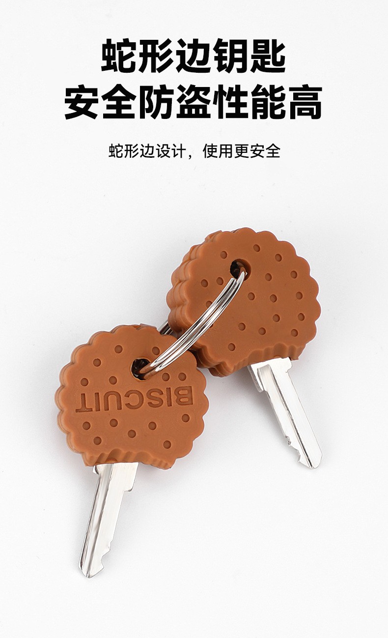 BG-6212 Bicycle Lock, Cookie Puppy, Silicone lock, Mountain Road Bike, circular steel cable lock, Portable color key, anti-theft lock pic 8