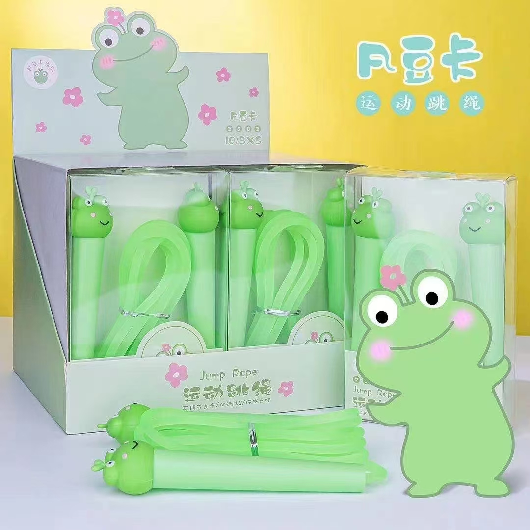 Fan Douka Stationery Creative Cute Cartoon Frog Sports Jump Rope Sports Goods Fitness Products Jump Rope Children Outdoor