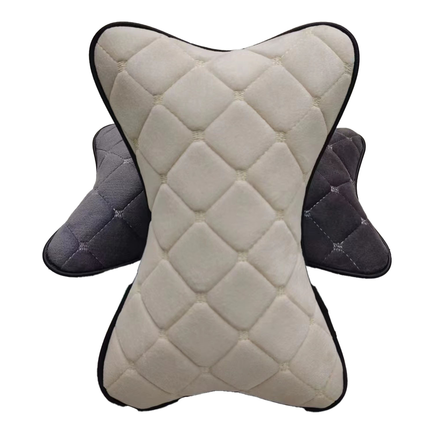 工厂批发跨境电商新款爆款套装 绒布定做汽车用品 汽车头枕 汽车方向盘套车载用品汽车睡觉神器产品图