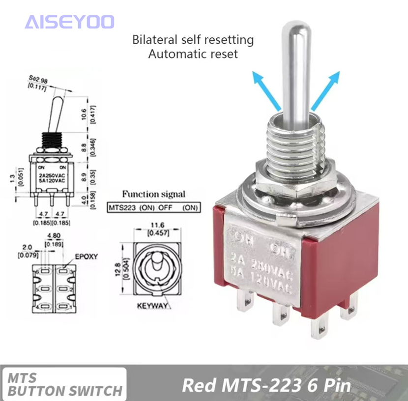 钮子摇臂开关MTS-102/103/202/203/302/303/402/403两三档3/6/9脚 银点摇臂拨动开关详情22